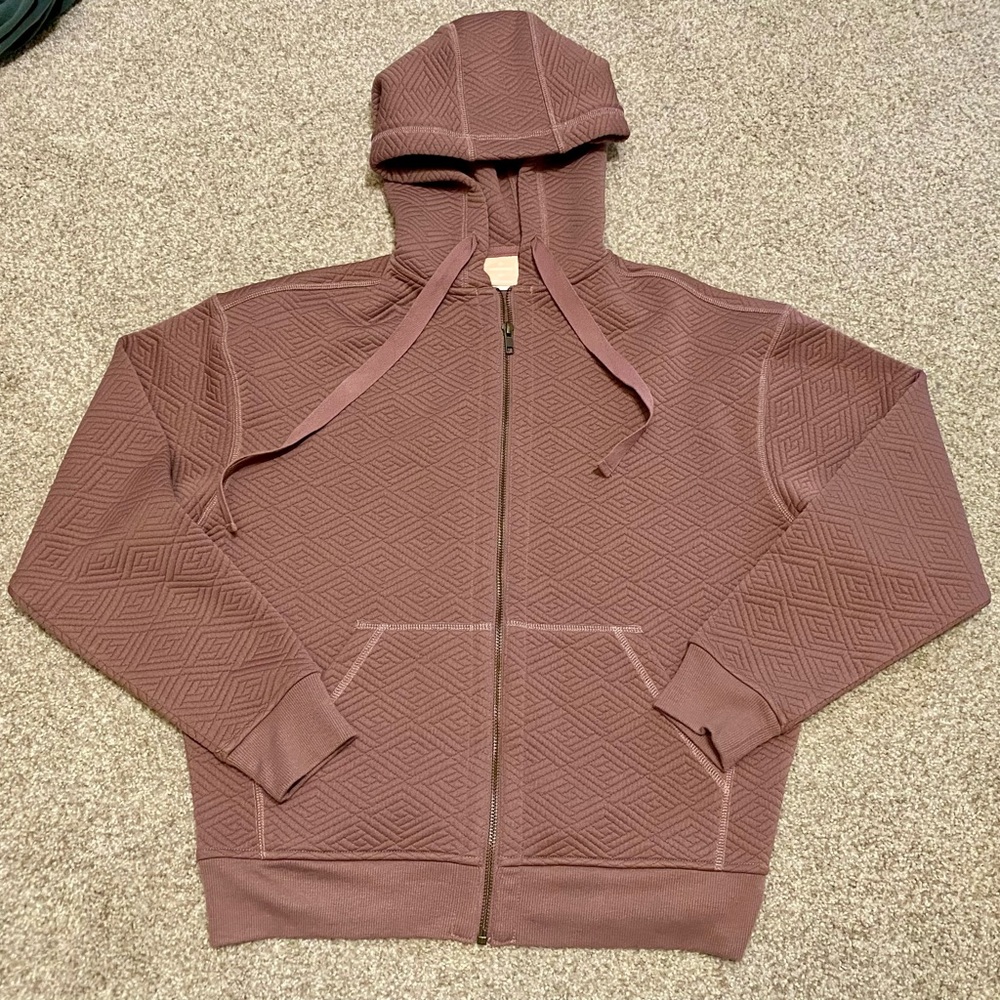 Third love full zip textured sweat
Mauve color
